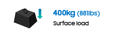 400kg (881lbs) Surface load