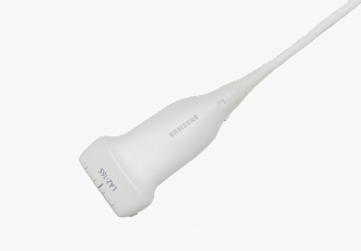 Samsung LA2-16S linear ultrasound transducer with S-Vue Transducer™ technology, designed for abdomen, musculoskeletal, pediatric, small parts, and vascular imaging