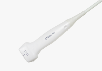 Samsung L3-22 linear ultrasound transducer designed for musculoskeletal, pediatric, small parts, and vascular imaging