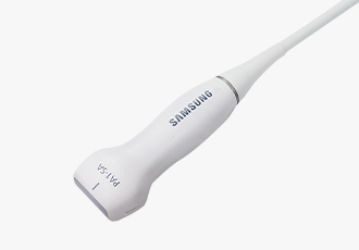 Samsung PA1-5A phased array ultrasound transducer with S-Vue Transducer™ technology, designed for abdomen, cardiac, pediatric, TCD, thoracic, and vascular imaging