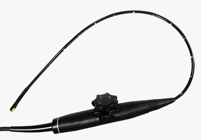 TA2-9 transesophageal echocardiography (TEE) ultrasound transducer with curved handle design for advanced cardiac examinations